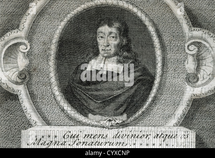 John Milton (1608-1674). Englischer Dichter. Gravur. 18. Jahrhundert. Stockfoto