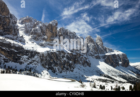 Italien, Dolomiten, Trentino Alto Adige, die Peacks des Gebirges Sella Gruppe Stockfoto