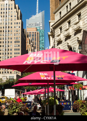 Pedestrian Mall auf der Sixth Avenue, New York Stockfoto