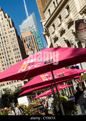 Pedestrian Mall auf der Sixth Avenue, New York Stockfoto