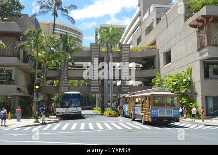 Waikiki Royal Hawaiian Center Stockfoto