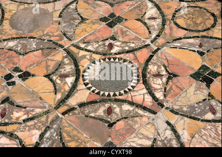 Italien, Rom, Ostia Antica, römisches Haus von Cupid und Psyche (Domus di Amore e Psiche), Mosaikboden Stockfoto