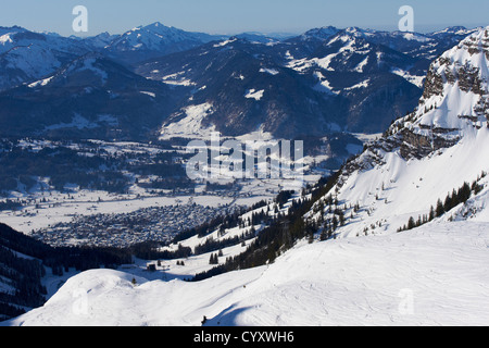 Blick vom Gipfel Nebelhorn in Oberstdorf Stockfoto