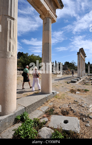 Spalten-Ruinen der alten Turnhalle oder Xisto in Kos-Stadt, Insel Kos, Griechenland Stockfoto