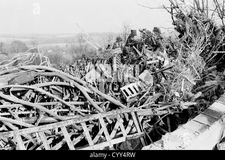 Einer der fünf Archivbilder zeigen Mayfield Telefonzentrale, die am 27. November 1978 explodierte. Stockfoto