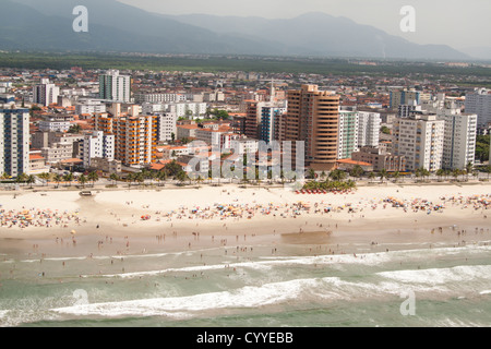 Luftaufnahme der Stadt Praia Grande São Paulo Zustand Ufer, südöstlichen Brasilien. Stockfoto