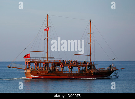 Traditionelle Gulet Boot in Antalya, Türkei. Stockfoto