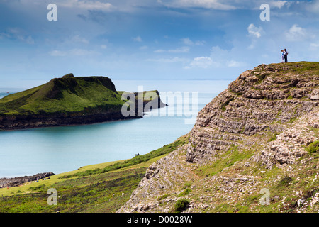 Wurmkopf; Rhossili; Gower; Wales; UK Stockfoto