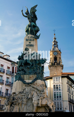 Plaza De La Virgen Blanca in Vitoria, Baskenland, Spanien Stockfoto