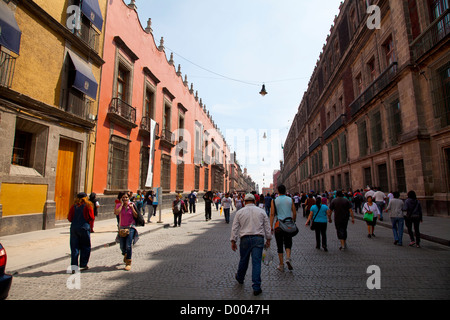 Avenida / Calle Moneda in Centro Histrico in Mexiko-Stadt DF Stockfoto