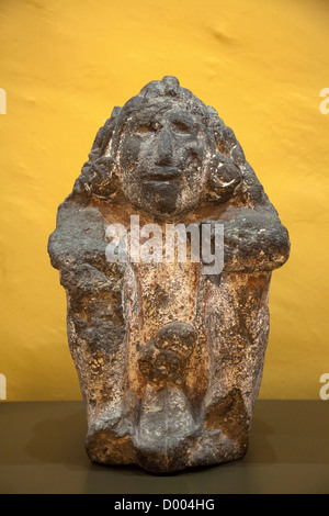 Old Stone Carving-Museo De La SHCP, Antiguo Palacio del Arzobispado, Mexiko-Stadt DF Stockfoto