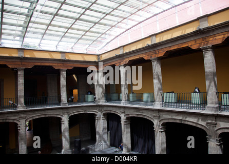 Innere Ebenen des Museo De La SHCP, Antiguo Palacio del Arzobispado, Mexiko-Stadt DF Stockfoto