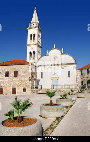 St. Marien Kirche, Jelsa, Hvar, Kroatien Stockfoto