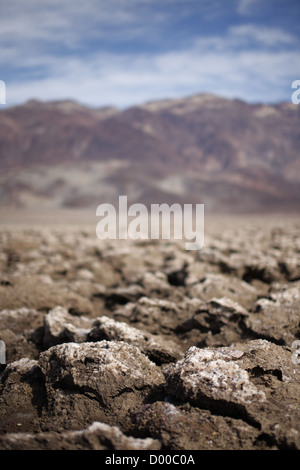 Halit Salz Kristallformationen in Devil Golf Course in Death Valley, Kalifornien, USA Stockfoto