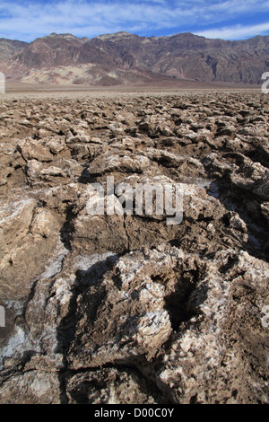 Halit Salz Kristallformationen in Devil Golf Course in Death Valley, Kalifornien, USA Stockfoto