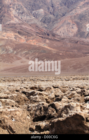 Halit Salz Kristallformationen in Devil Golf Course in Death Valley, Kalifornien, USA Stockfoto