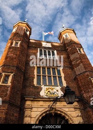 Obere Fassade des Abtes Krankenhaus (The Hospital der Heiligen Dreifaltigkeit), Guildford, Surrey, England, Vereinigtes Königreich Stockfoto