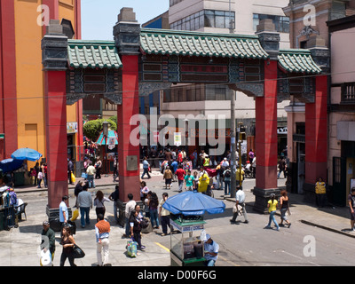 Chinatown in Lima Stadt. Peru. Stockfoto