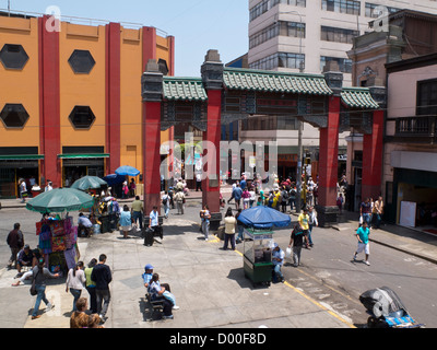 Chinatown in Lima Stadt. Peru. Stockfoto