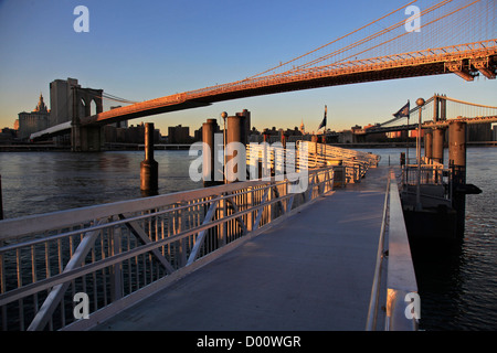 Brooklyn Brücke in New York City Stockfoto