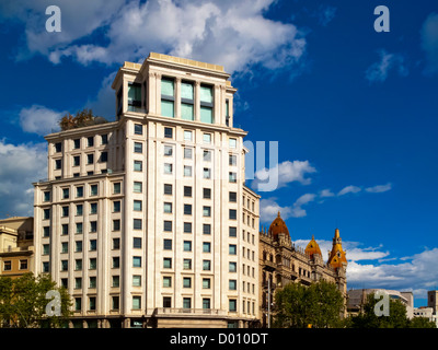 Typische Architektur im Zentrum der Stadt Barcelona Katalonien Spanien Stockfoto