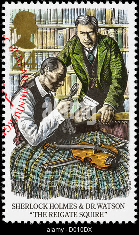 UK Sherlock Holmes The Reigate Squire Briefmarke Stockfoto