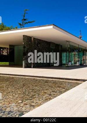 Die modernistische Barcelona-Pavillon von Ludwig Mies van der Rohe 1929 internationale Weltausstellung Barcelona Spanien entworfen Stockfoto