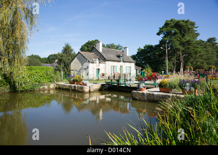 Malestroit (Bretonisch: Malastred) ist eine französische Gemeinde im Département Morbihan Bretagne im Nordwesten Frankreichs. Stockfoto