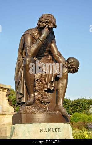 Statue von Hamlet, Bancroft Gardens, Stratford-upon-Avon, Warwickshire, England, UK Stockfoto