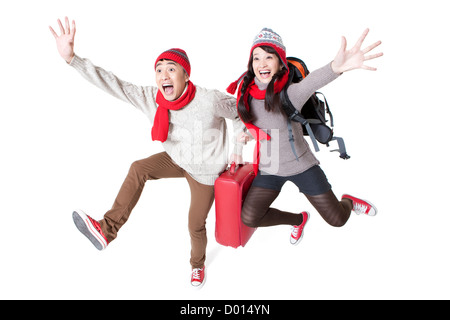 Junges Paar auf einer Reise in Chinese New Year begeistert Stockfoto