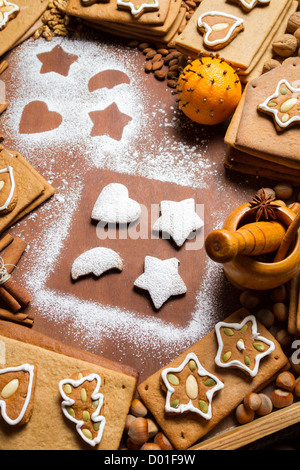 Weihnachten Dekoration Lebkuchen Stockfoto