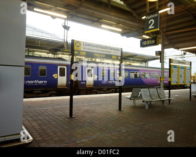 Liverpool South Parkway Bahnhof für John Lennon Airport UK Stockfoto