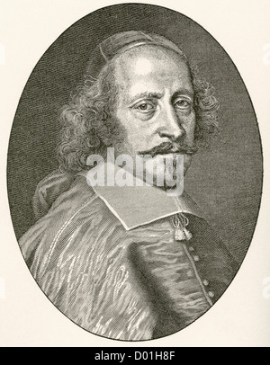 Jules Mazarin, 1602 – 1661. Geboren Giulio Raimondo Mazzarino oder Mazarini. Französisch-italienischer Kardinal, Hauptminister von Frankreich. Stockfoto