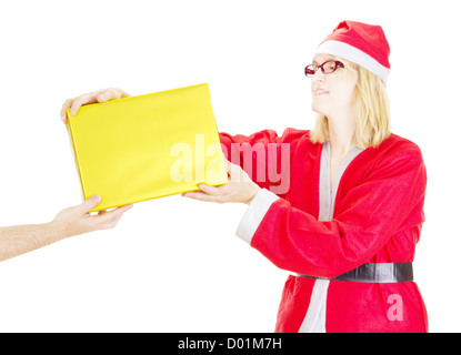 Santa Claus immer Geschenk Stockfoto