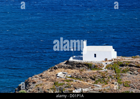 Agios Georgios im Hafen von Korissia auf der Insel von Kea, Griechenland Stockfoto