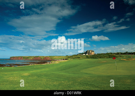 Winterfield Golfplatz, Bass Rock und John Muir übrigens Dunbar, East Lothian Stockfoto