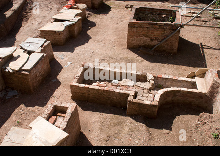 Shakespeares Haus Ausgrabungen, New Place, Stratford, England, UK Stockfoto