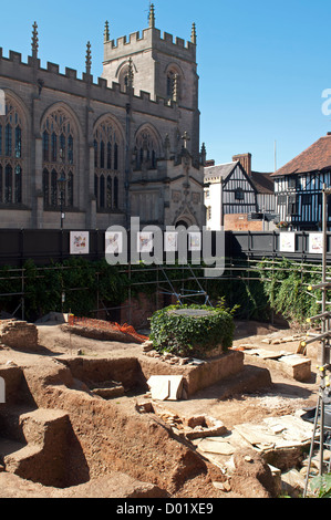 Shakespeares Haus Ausgrabungen, New Place, Stratford, England, UK Stockfoto