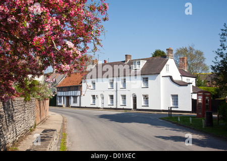 Ein attraktives Haus in Cerne Abbas Dorf, Dorset, England, UK Stockfoto