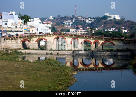 Brücke in der Nähe von Lal Ghat Udaipur Rajasthan Indien Stockfoto