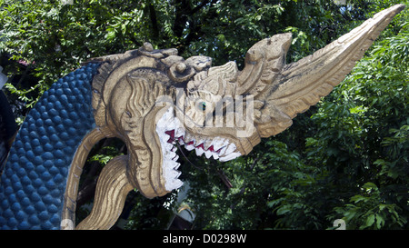 Naga mythische Schlangentempel Wat Simuang Vientiane Laos PDR Stockfoto