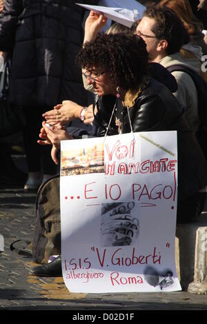 14. November 2012 Anti-Sparkurs Protest in Rom Italien Stockfoto