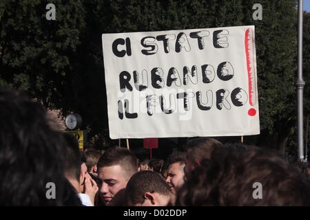 14. November 2012 Anti-Sparkurs Protest in Rom Italien Stockfoto