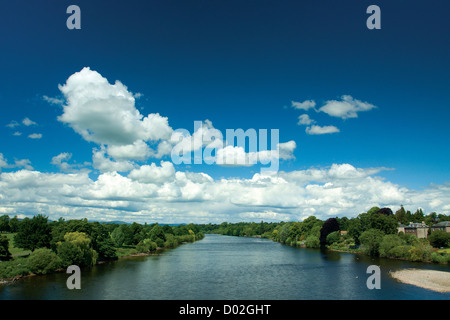 Der Fluss Tay von Smeaton Brücke, Perth, Perthshire Stockfoto