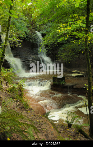 Wasserfälle bei Pwll y Wrach Stockfoto