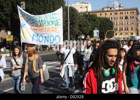 14. November 2012 Anti-Sparkurs Protest in Rom Italien Stockfoto