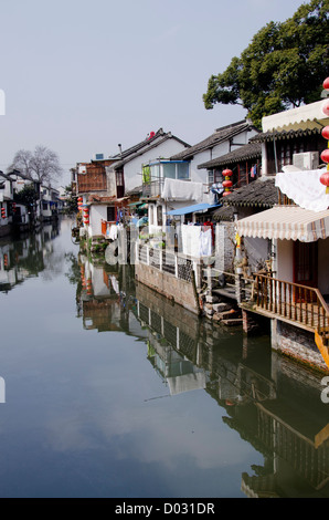 China, Stadtrand von Shanghai. Antiken Dorf Zhujiajiao (aka Pearl Stream). Stockfoto