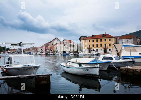 Hafen von Stari Grad auf Hvar Island, Kroatien, 2012 Stockfoto