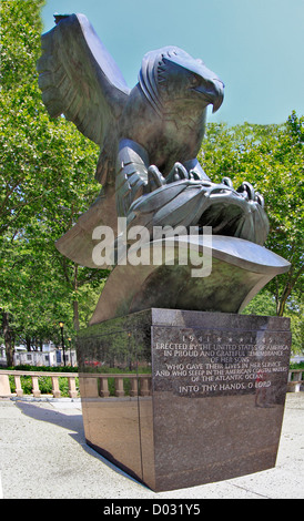 Die Ostküste des zweiten Weltkriegs Memorial Battery Park New York City Stockfoto