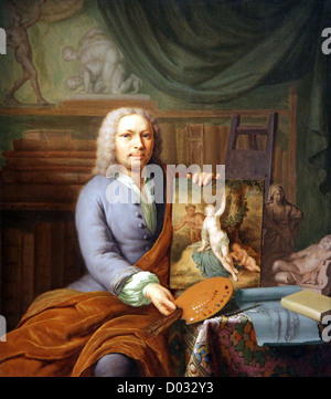 Selbstporträt 1747 des niederländischen Malers Frans van Mieris de Jonge 1689-1763 Stockfoto